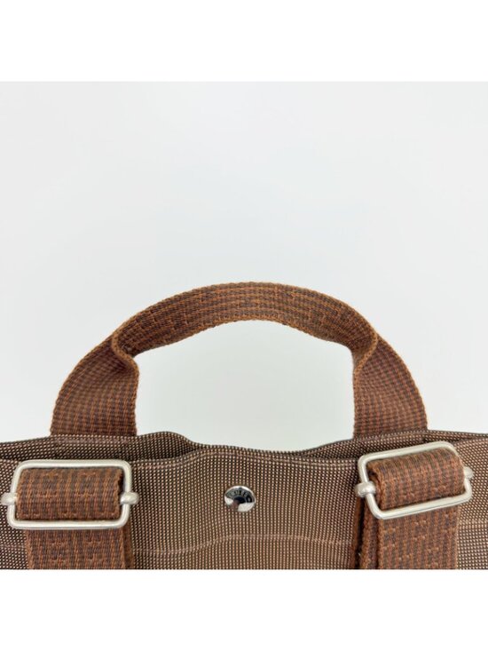 Hermes Her Line a Dos PM Backpack Canvas Brown Silver Vintage main image 10